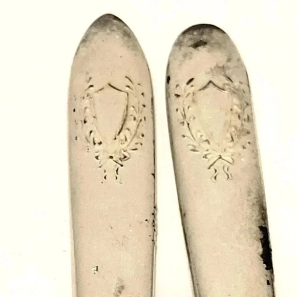 Franklin Silver Plate Co. Lot of 5 Wreath Shield Skeleton Key Hallmark Monogram - Picture 8 of 8